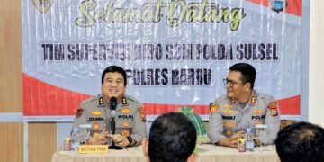 Tingkatkan Profesionalisme, Biro SDM Polda Sulsel Lakukan Supervisi ke Polres Barru