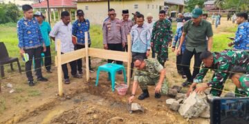 Dandim 1402 Polman Letakkan Batu Pertama Pembangunan Koperasi Merah Putih di Kelurahan Amassangan